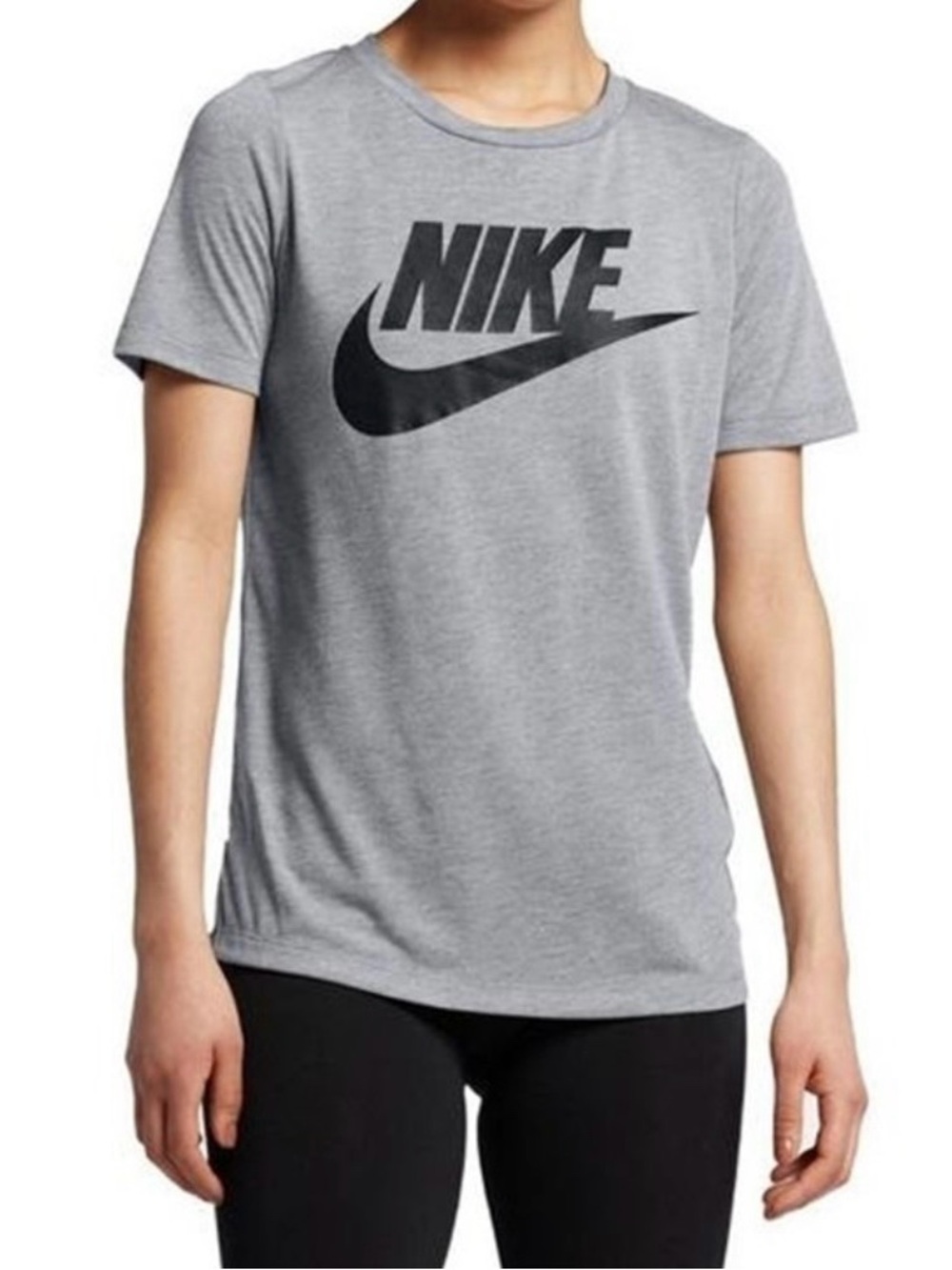 Nike Sportswear Essentials Women's Logo T-Shirt AT5464-091 Carbon Heather Size S